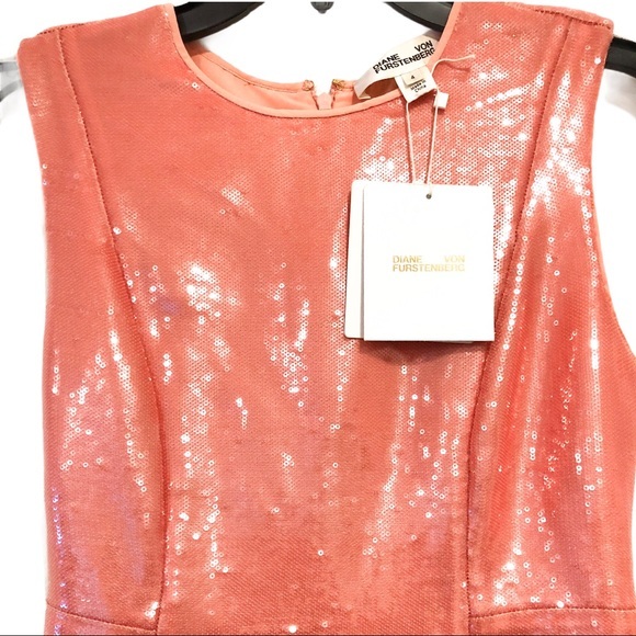 NWT Diane Von Furstenberg Sequin Mini Dress - Picture 4 of 6